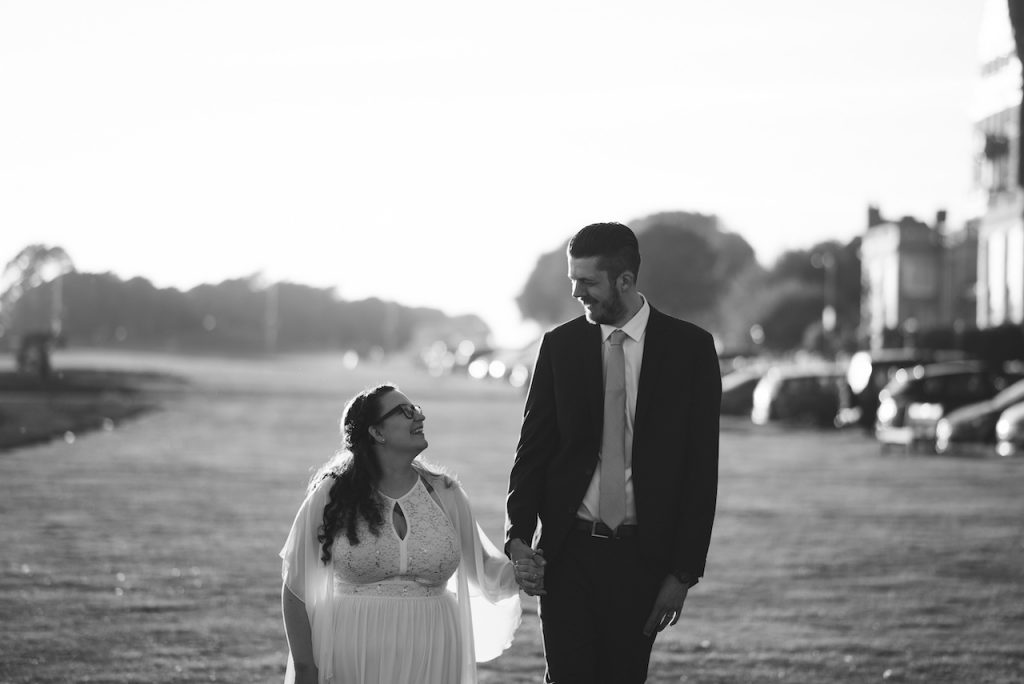 Black and white couple photograph