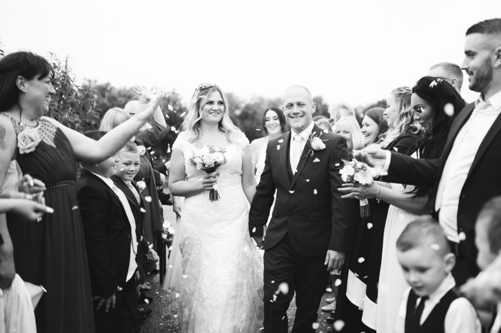confetti shot at Weald of Kent Golf Course Wedding Maidstone