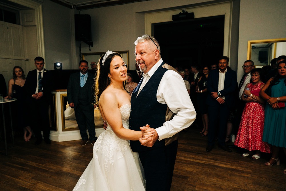 father and daughter dance at Gosfield Hall
