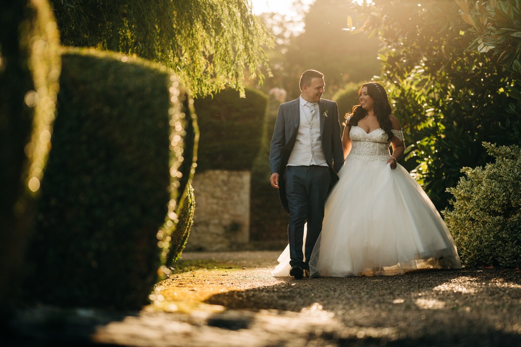Bride and groom at Nettlestead place wedding