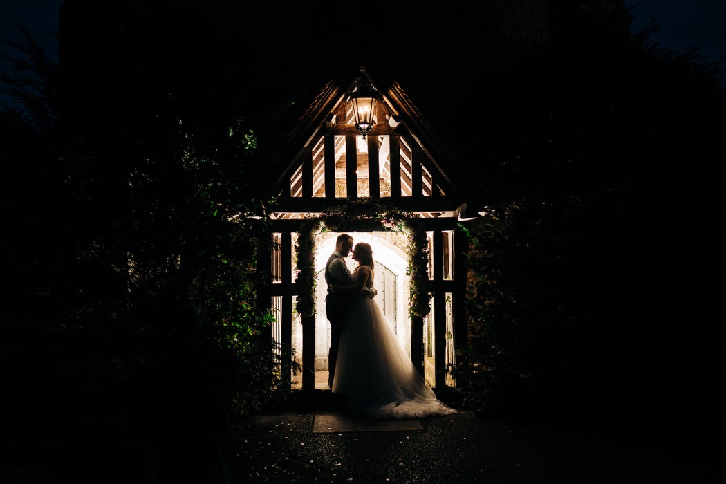 Bislington Priory Night time wedding photo
