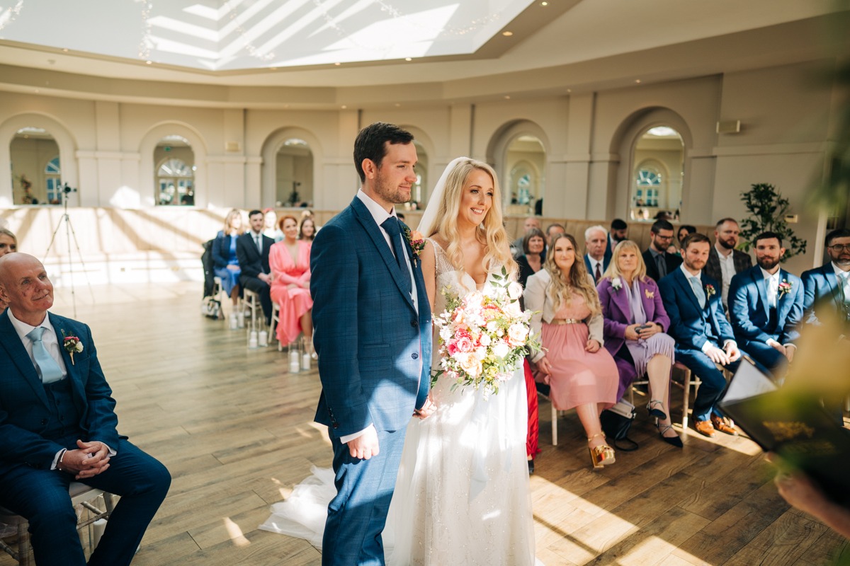 ceremony inside at The Orangery